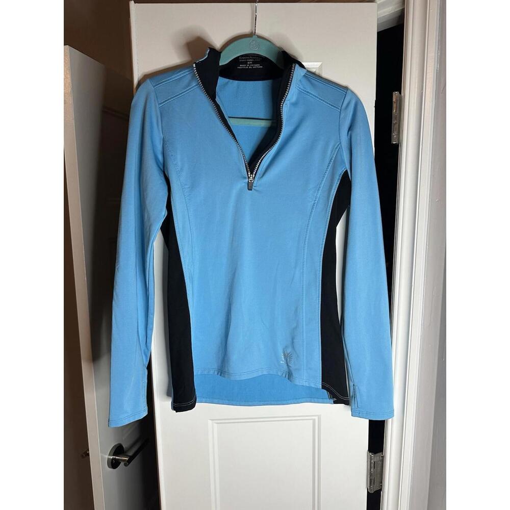 Snow Angel Zip Up Pull Over Blue And Black Size Small